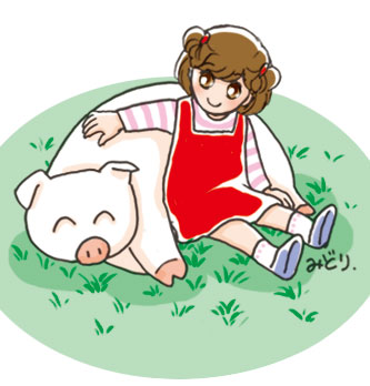 「温室効果ガス減らす新しい豚のエサ」を漫画で説明1