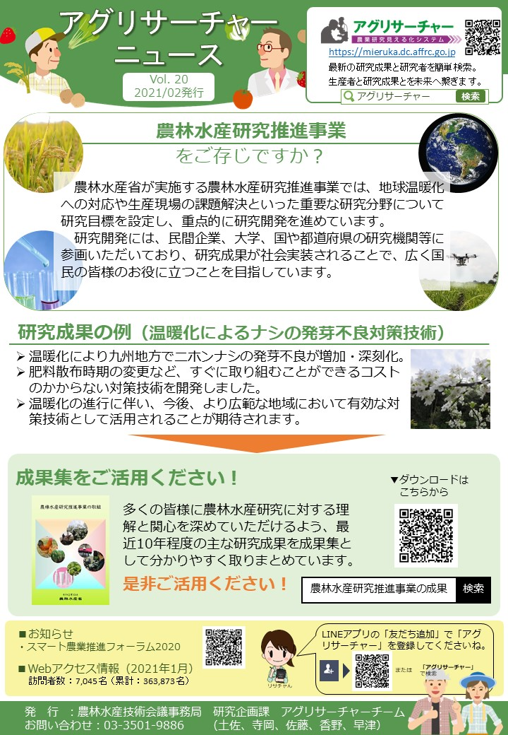 アグリサーチャーニュースVol.20イメージ