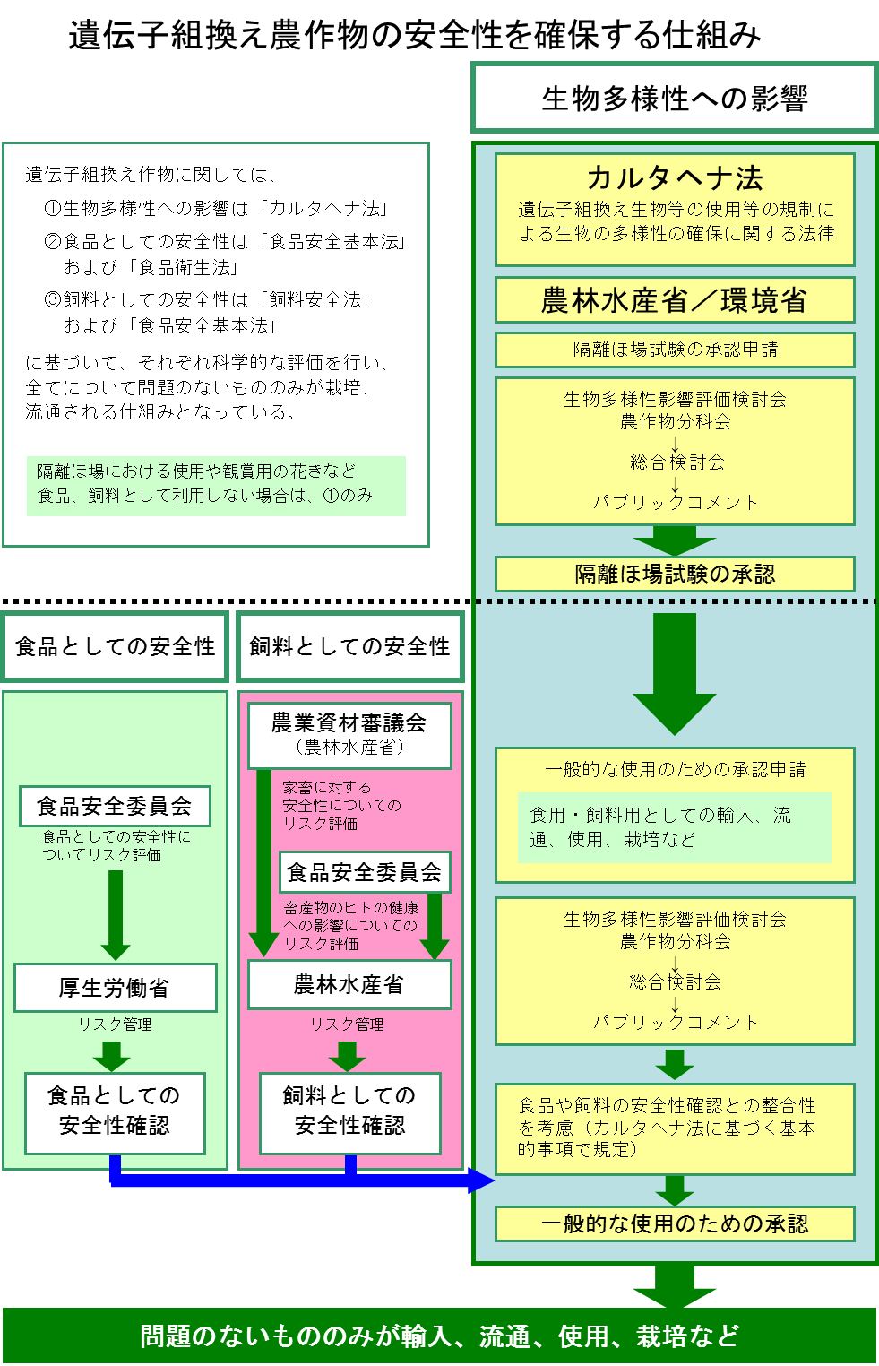 遺伝子組換え農作物の安全性を確保する仕組み