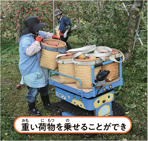 写真:重い荷物を載せることができ