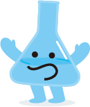 フラスコをモチーフにしたキャラクターのイラスト