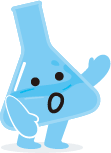 フラスコをモチーフにしたキャラクターのイラスト